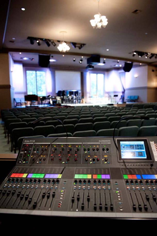 Sound setup looking at stage