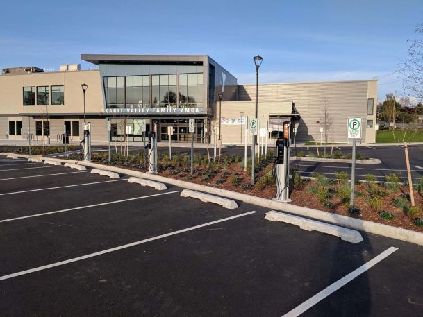Parking lot view of building